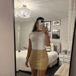 Forever 21 Tan Leather Skirt Photo 3