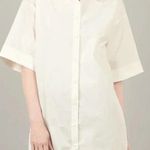 Melissa Nepton Mia Crisp Button Down Collared Shirt Off White Size‎ Large Photo 0