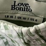 Love, Bonito Smocked Midi Dress Green Gingham Women’s M Back Tie Size M Photo 7
