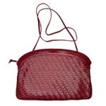Etienne Aigner Vintage Purse Oxblood Burgundy Woven Leather Crossbody Bag Photo 2