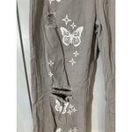 SheIn  High Waist Wide Leg Distressed Butterfly Jeans Woman’s Sz 6 (M) Photo 3