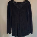 Brandy Melville Black Crochet Knit Long Sleeve Top Photo 5