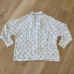 Revolve - Tell Your Friends Dolman Silk Shirt in Plaisantin Cream & Black Photo 2