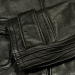 Bebe  Cropped Black Genuine Leather Jacket Photo 5
