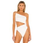 superdown  Veronica Cut Out Bodysuit in White XLarge New Womens Cami Tank Top Photo 1