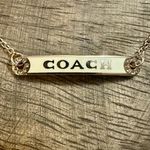 New Signature Pave Bar Bracelet Gold/White Enamel on Coach Jewelry Card Photo 2