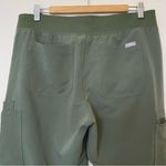 FIGS Yola Skinny Fit Straight Leg 11-Pocket Scrub Pants Moss Green/Orange Large Photo 11