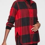 Athleta  Heat Gen Flannel 2.0 Canyon Red & Black Plaid Long Sleeve Shirt Size XS Photo 1