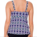 Swim Solution tiered one piece swimsuit Sz 10 Black Photo 1