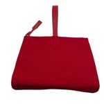 Giorgio Armani Red Beauty Zipper Wristlet Cosmetic Bag Clutch Textured Zip Top Photo 6