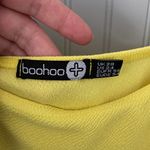 BOOHOO Bright Yellow Ruffle Sleeve Mini Dress | Size 24 Photo 1