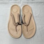 Allbirds Womens Sugar Zeffer Lux Beige Slip-On Sandals Braided Thong Toe Straps Photo 2