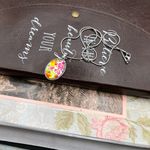 Handmade Vibrant Floral Cabochon Pendant Necklace – Stainless Steel Chain Photo 5