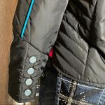 DC Women’s Black Nylon Blue Trim Button Up Jacket Photo 7