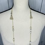 Loft Ann Taylor  23” Beaded Necklace Twine Chain Tasseled Photo 1