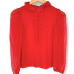Red Ruffle Bib Front High Photo 0