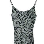 ZARA Leopard Print Cami Spaghetti Strap Drape Neck Tank Top Blouse XS Green Grey Photo 10