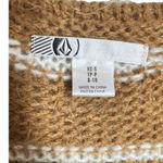 Volcom the Breeze Sweater Mohair Striped Open Front Cardigan Size XS/S Beachy Photo 2