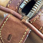 Alviero Martini Brown Handbag Map Leather Boston Speedy Bag Satchel Milan Tote Photo 12