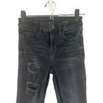 American Eagle  Black Distressed Ripped Skinny Ankle Denim Jeans Women Sz 00 Photo 2