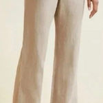 Garnet Hill  100% Linen Straight Leg Pants Size 8 Photo 0