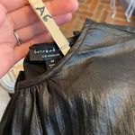 Current Air Current‎ Air Anthropologie Puff Sleeve Blouse black metallic smocked top Photo 6