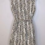 Laura Bianchi Italian Linen Snake Print Button Down Dress Photo 1
