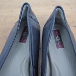 Born Black Leather Bow Front Flats Size 10 Photo 2