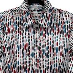 Violet+Claire Violet &‎ Claire Satin Geometric Print Blouse Top Size XL Artsy Feminine Career Photo 6