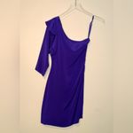 Diane Von Furstenberg  Cobb One Shoulder Deep Purple Violet Silk Jersey Dress 2 Photo 9