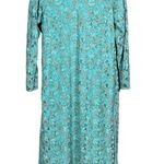   Vintage 60’s/70’s Mint Green Long Sleeve Floral Eyelet Ankle Length Dress Photo 7