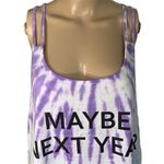 Beach By Exist Southern Spirit Womens Strappy Tank Top Tie Dye Maybe Next Year Purple Large Photo 1