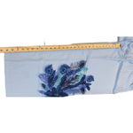 Diane Gilman NEW Palazzo Pants Womens 1X Teal Feathers Pockets Lightweight Travel Beach Photo 3