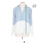 Frank & Eileen  Eileen Shirt Denim Chambray Dip Dye Blue White Size LG Classic Photo 5