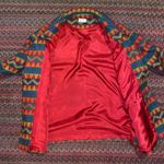 Neiman Marcus VINTAGE  WOOL GEOMETRIC PATTERN BLANKET COAT COWBOY Photo 4