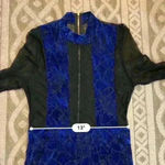 Glitz Vintage 80s 90s  Dress Long Sleeve Sheer Velvet Size Small. Photo 10