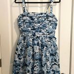 Abercrombie & Fitch Emerson Strapless Mini Dress Blue Floral Photo 0