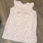 Erica Wilson White and Red Pajama dress loungewear size medium Pink Photo 2