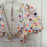 ZARA Boho Embroidered Crop Top Sz Large Deep V Cut Puff Sleeves Photo 10