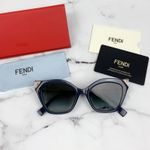Fendi Authentic FF 0357GS Grey Cat Eye Sunglasses Photo 2
