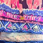 Lilly Pulitzer Pink Navy Blue White Katia High Tide Via Amor Flamingo Shorts XS Photo 3