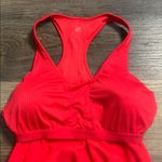 Athleta  Tinker Pink Racerback Tank Top Drawstring Hem Built in Sports Bra XL Photo 9