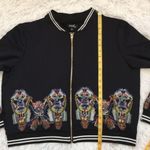 Mod X embellished embroidered boho style bomber full zip jacket black size XL Photo 11