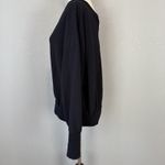 Cuyana French Terry Black Pima Cotton Sweater Sweatshirt Size XL Pleat Back Photo 2