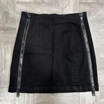 LF Carmar Black Double Zip Mini Skirt Size 25 Photo 0