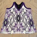 Eastern Pacific Sport gorgeousĀ purple and white print sizeālargeātankātopāEUC Purple Photo 1