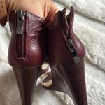 Sole Society Leather Wedge Bootie Sandal Wine/Red SZ 7 Photo 2