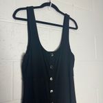 Good American  Black Midi Dress Sleeveless Button Front‎ Casual Women's Photo 1