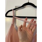 Cider Ruffle Drape Mesh Silky Pink Slip Maxi Dress 1XL Fairy Y2K Femme Formal Photo 5