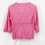 Cynthia Steffe Pink V-Neck 3/4 Sleeve Blouse Photo 3